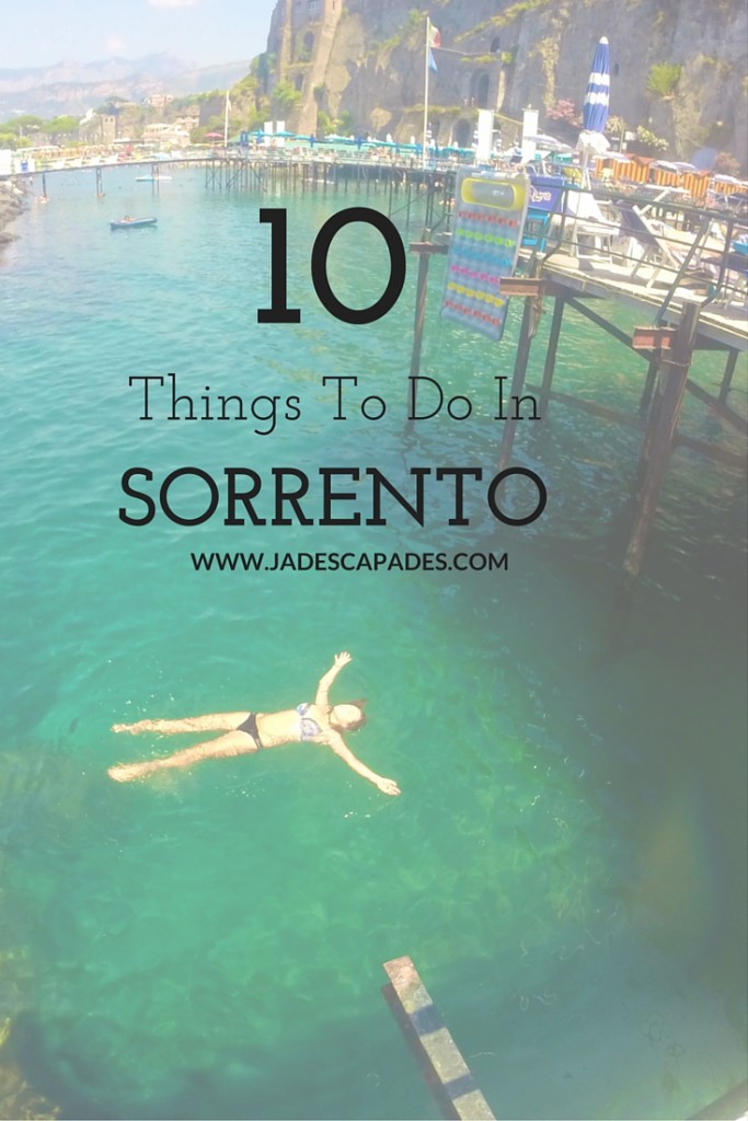 A list of the top 10 things to do in Sorrento... mostly food related!