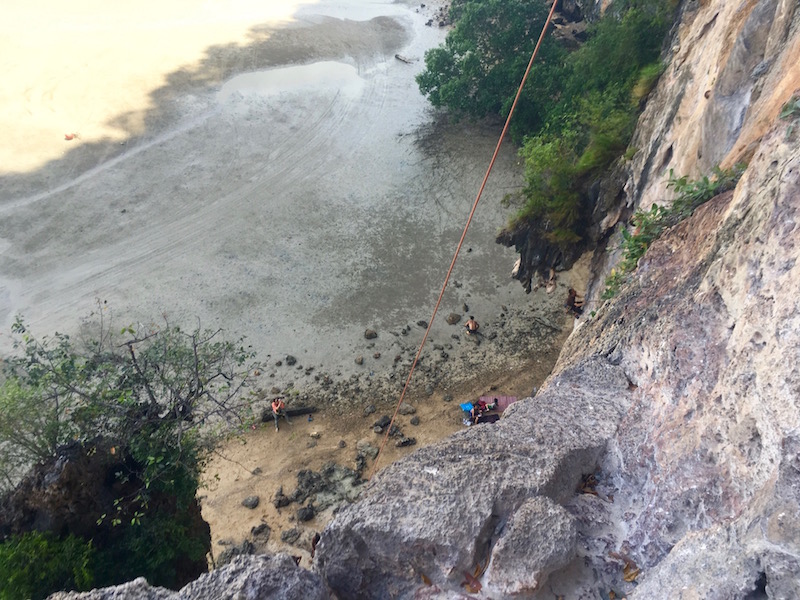 I did risk bringing my iPhone up and snapped a few photos despite my fear of heights at Railay Beach