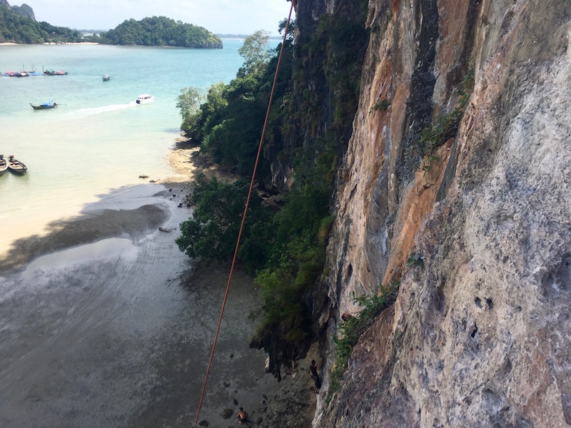 I did risk bringing my iPhone up and snapped a few photos despite my fear of heights at Railay Beach