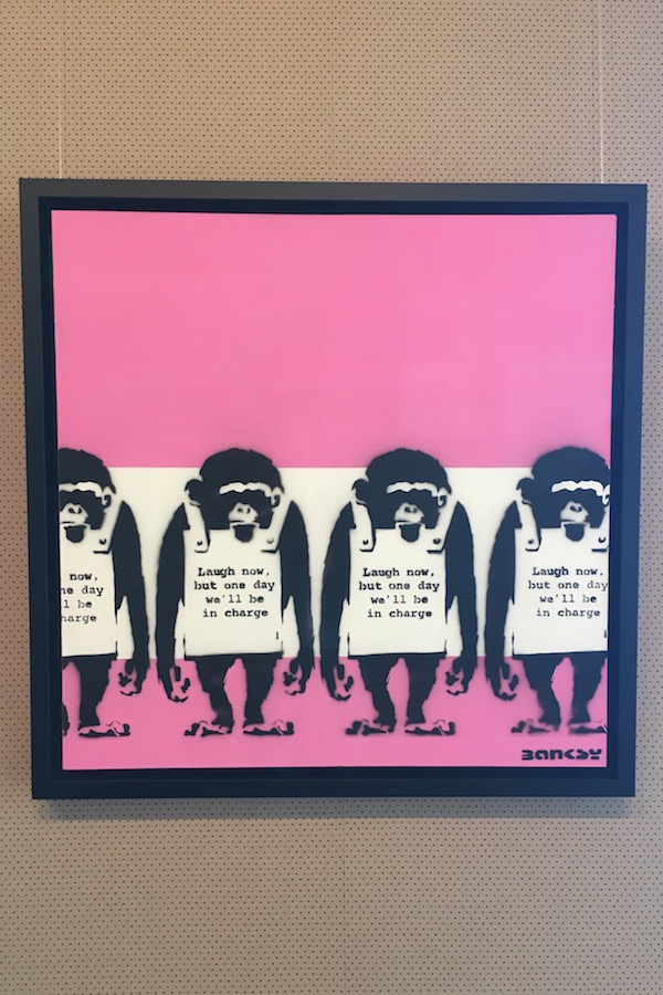 The opening exhibition at Moco Amsterdam Museum features street artist, Banksy, and pop artist, Andy Warhol side-by-side!