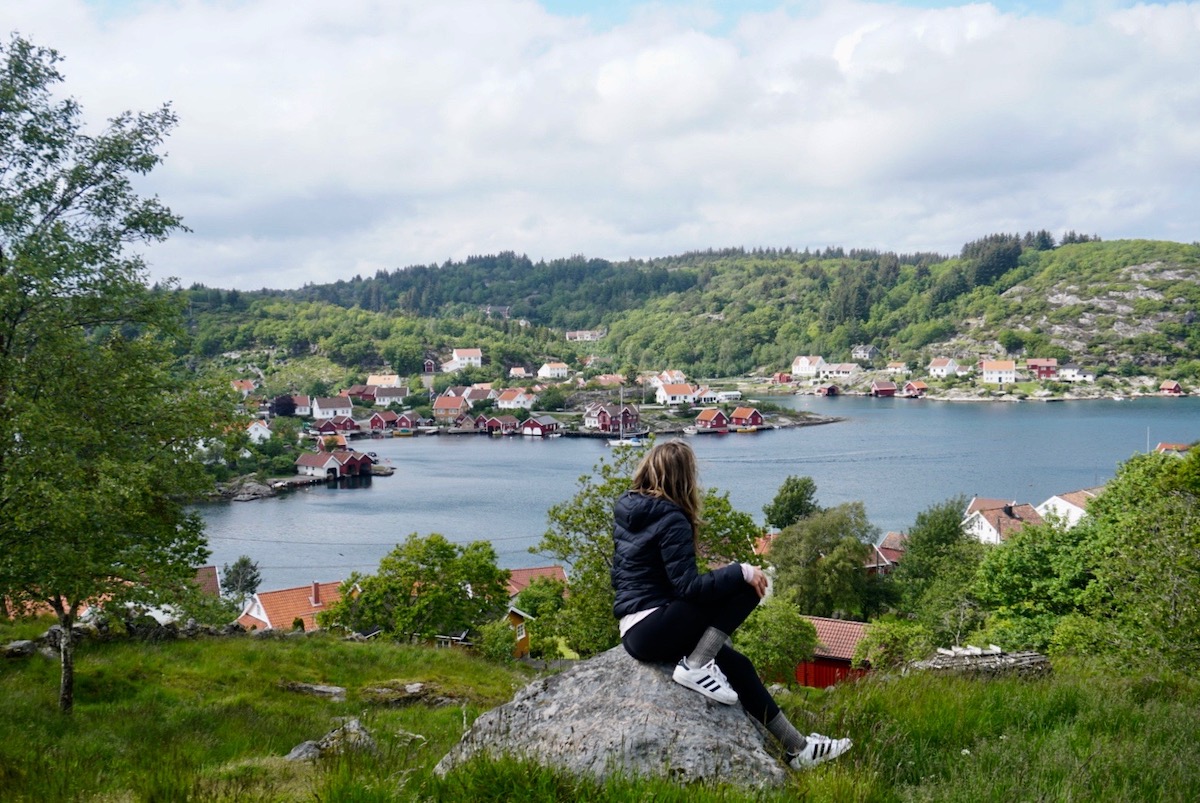Me admiring the view over Mandal, Norway