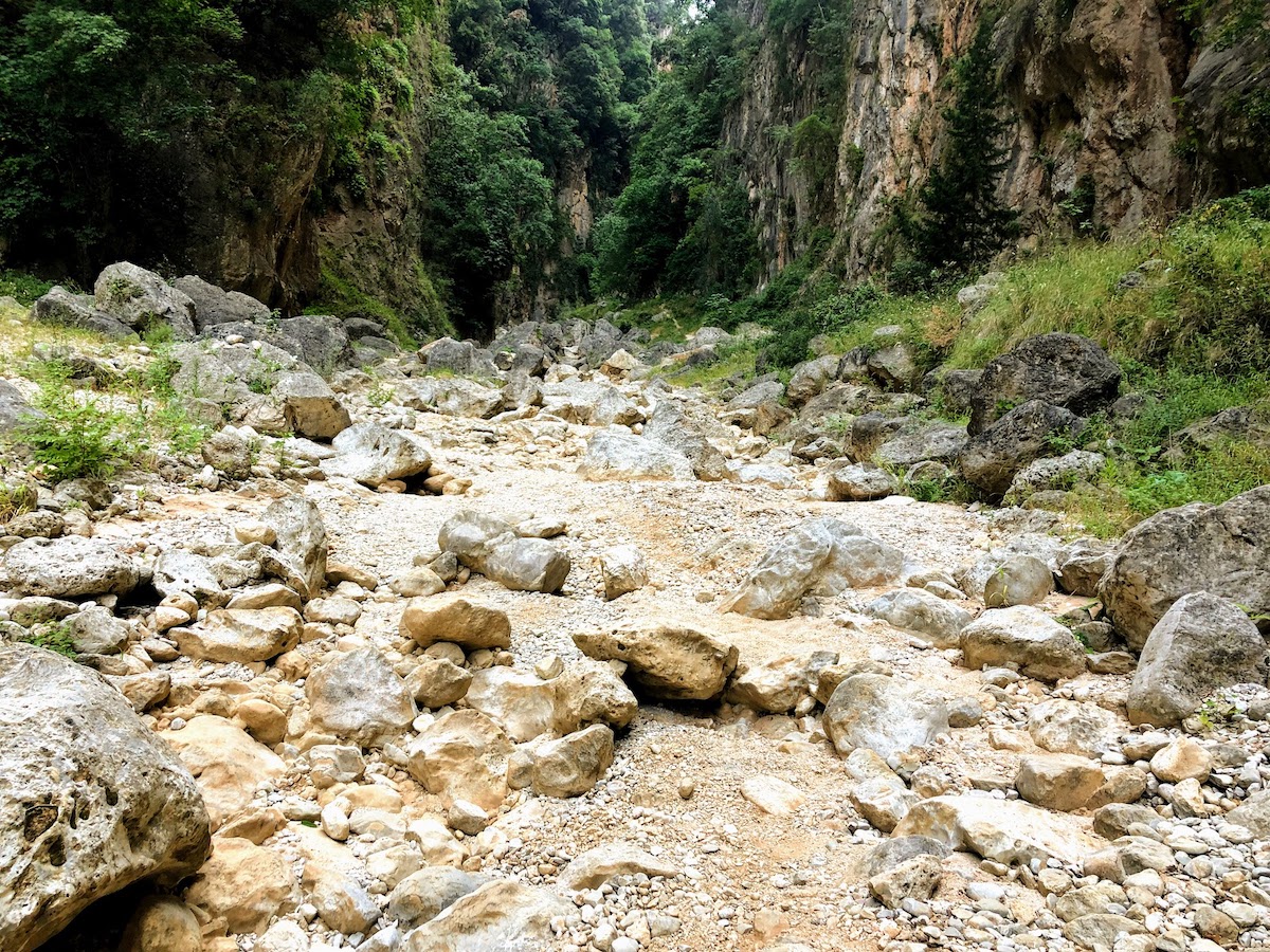 Gjipe canyon at Gjipe Beach, Albania