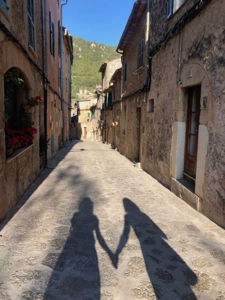 Holding hands in the streets of Mallorca