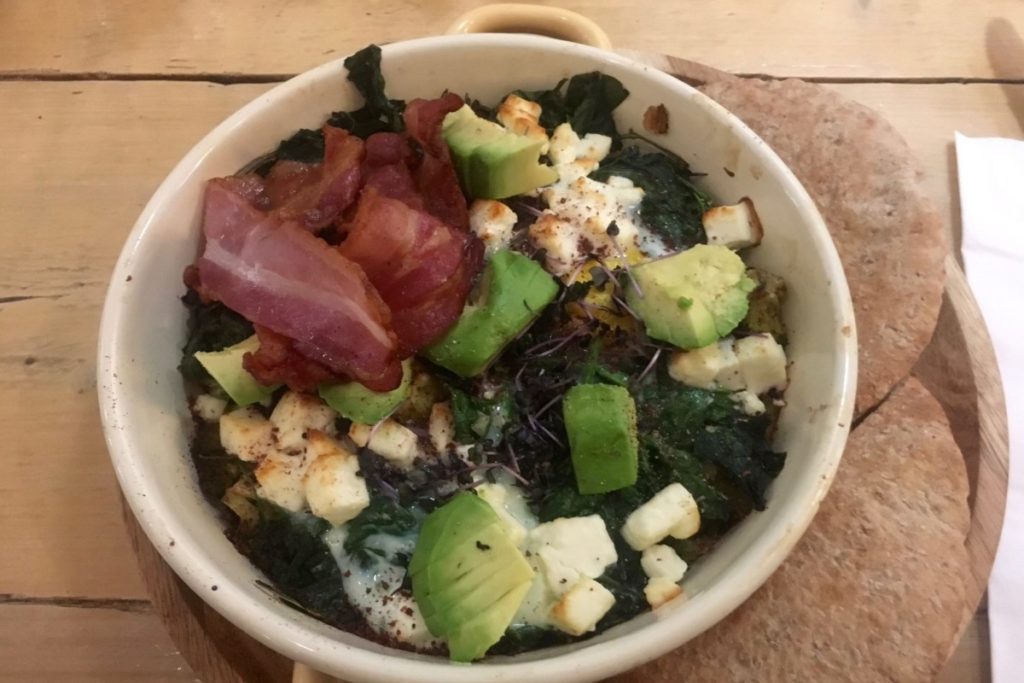 A delicious breakfast bowl at Bakers & Roasters in de Pijp, Amsterdam
