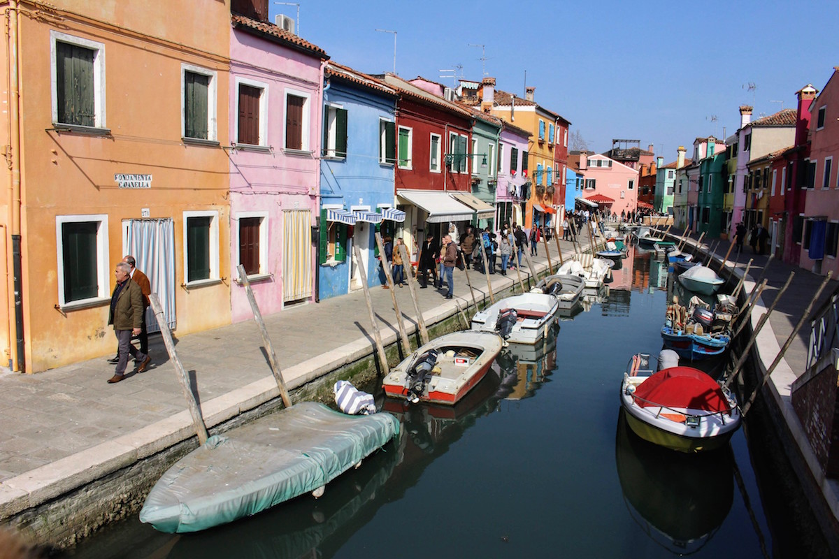 A peaceful view of Burano when we left Venice during Carnival