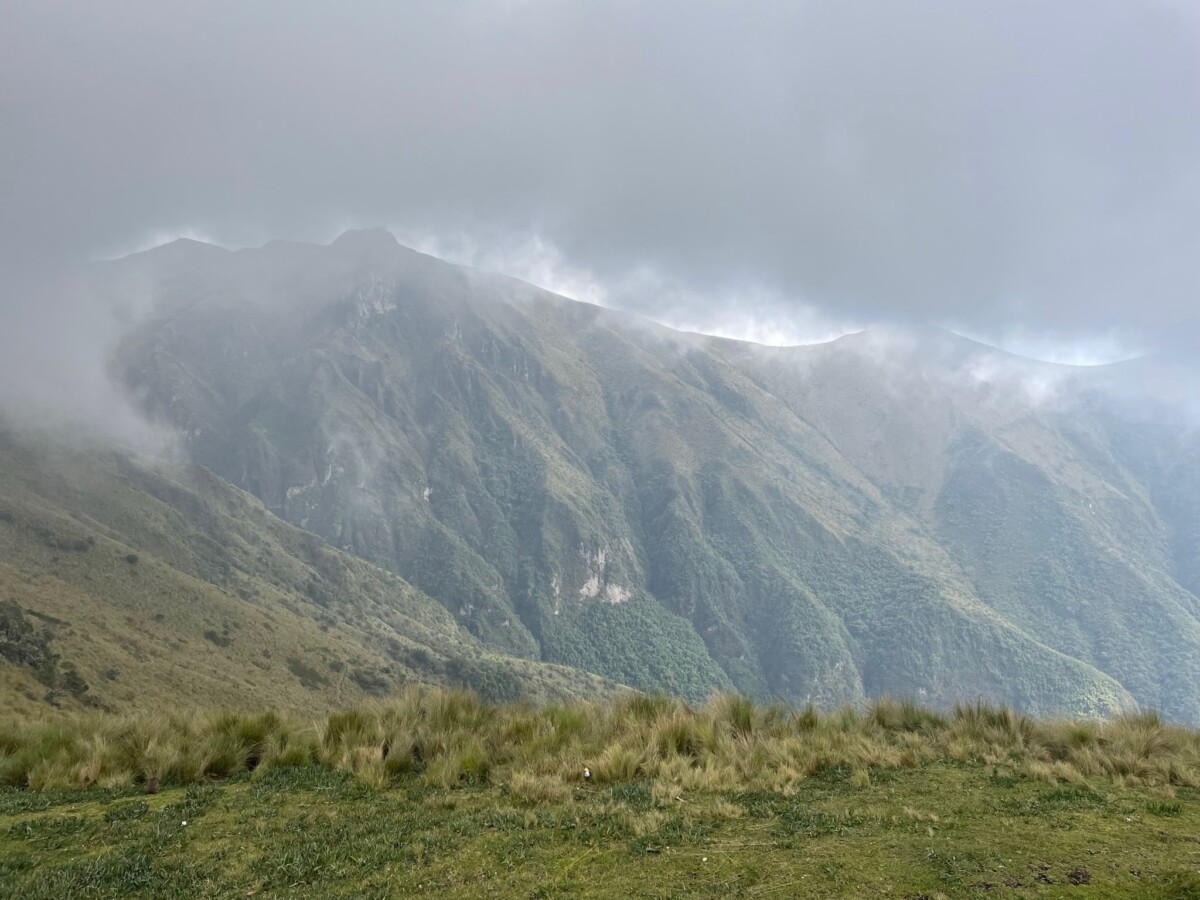 A view of the mountainside from the TeleforiqO, Quito, Ecuador