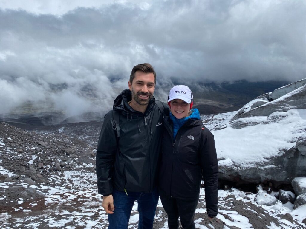 A photo of me and Mike at the glacier 