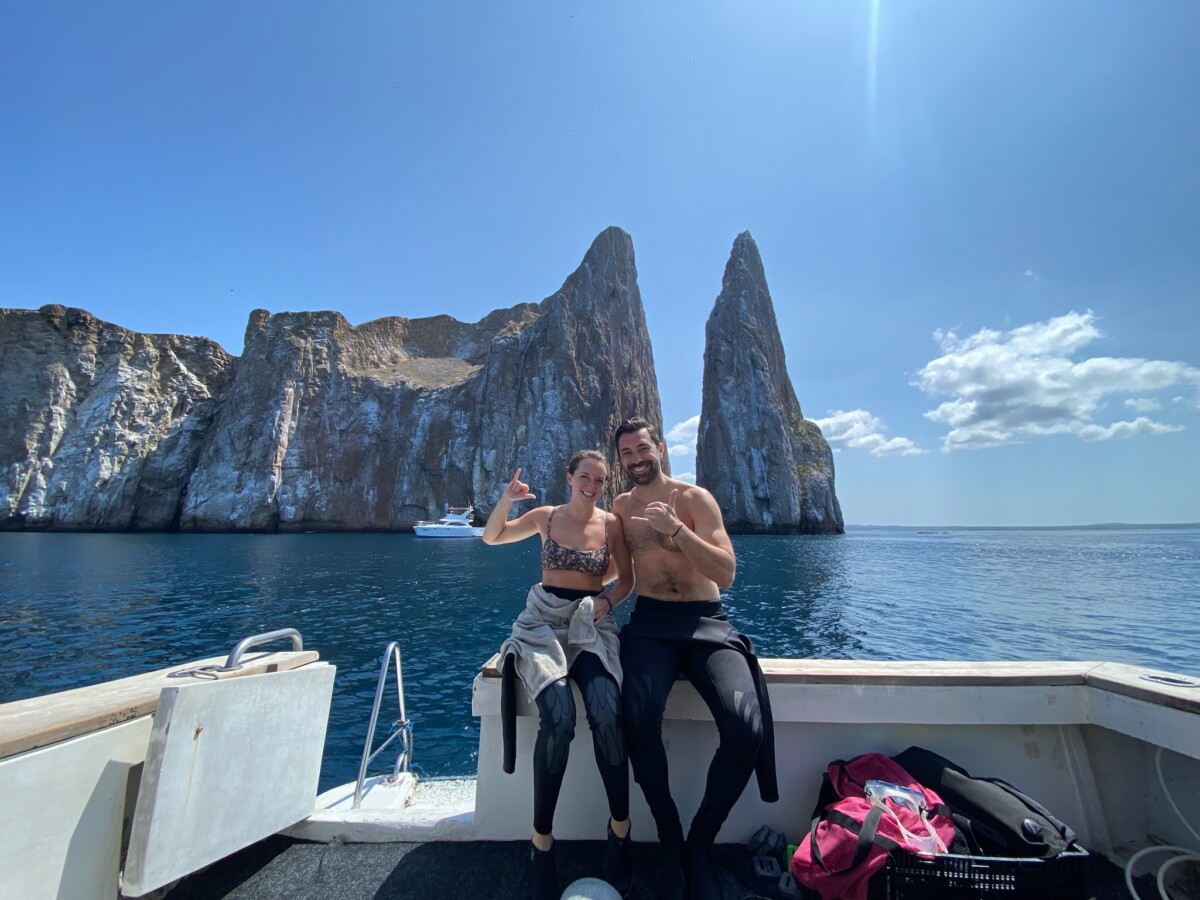 Getting ready to dive at Kicker Rock