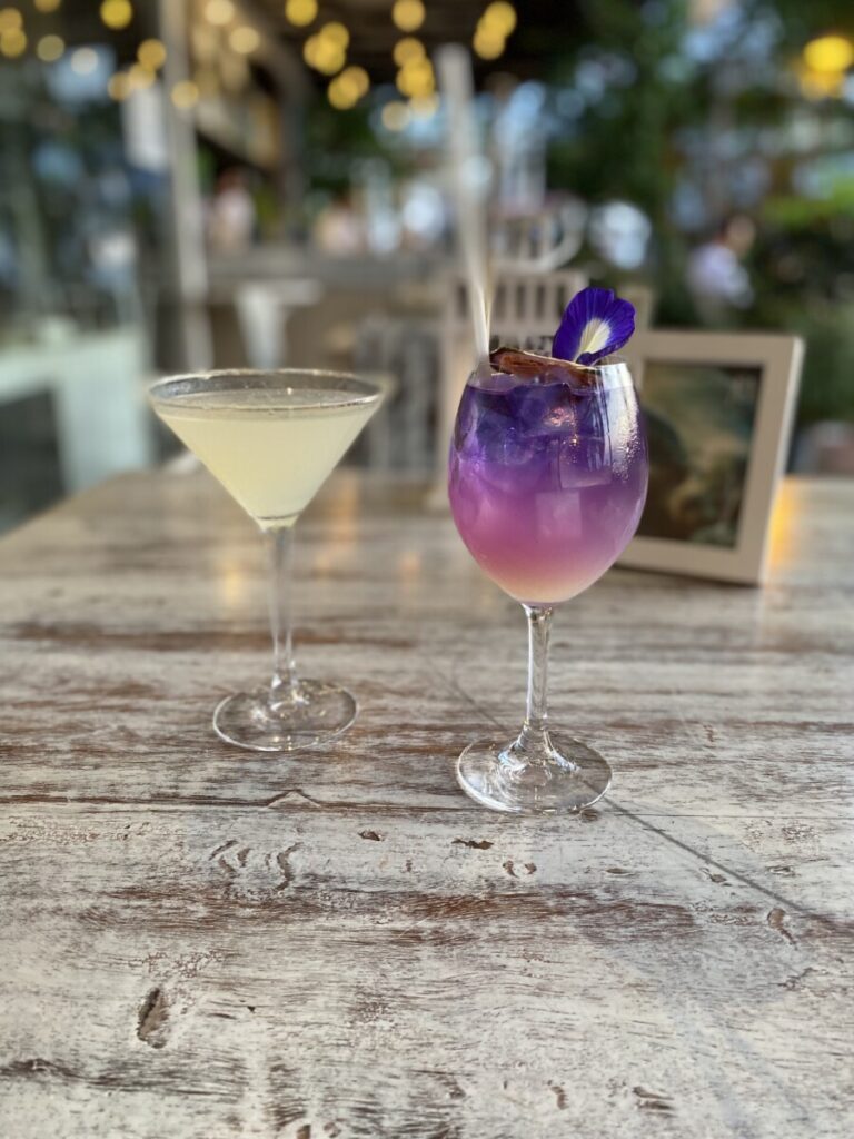 Beautiful colorful cocktails at Muyu Galapagos