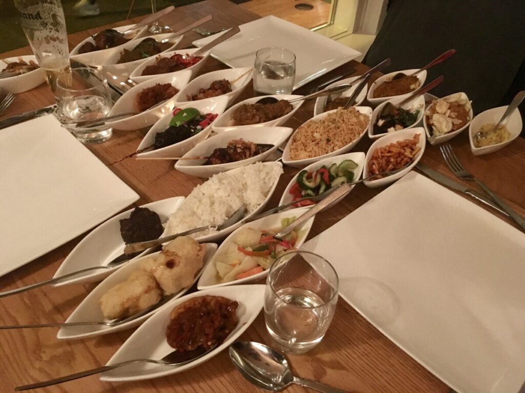 A rice table in Amsterdam