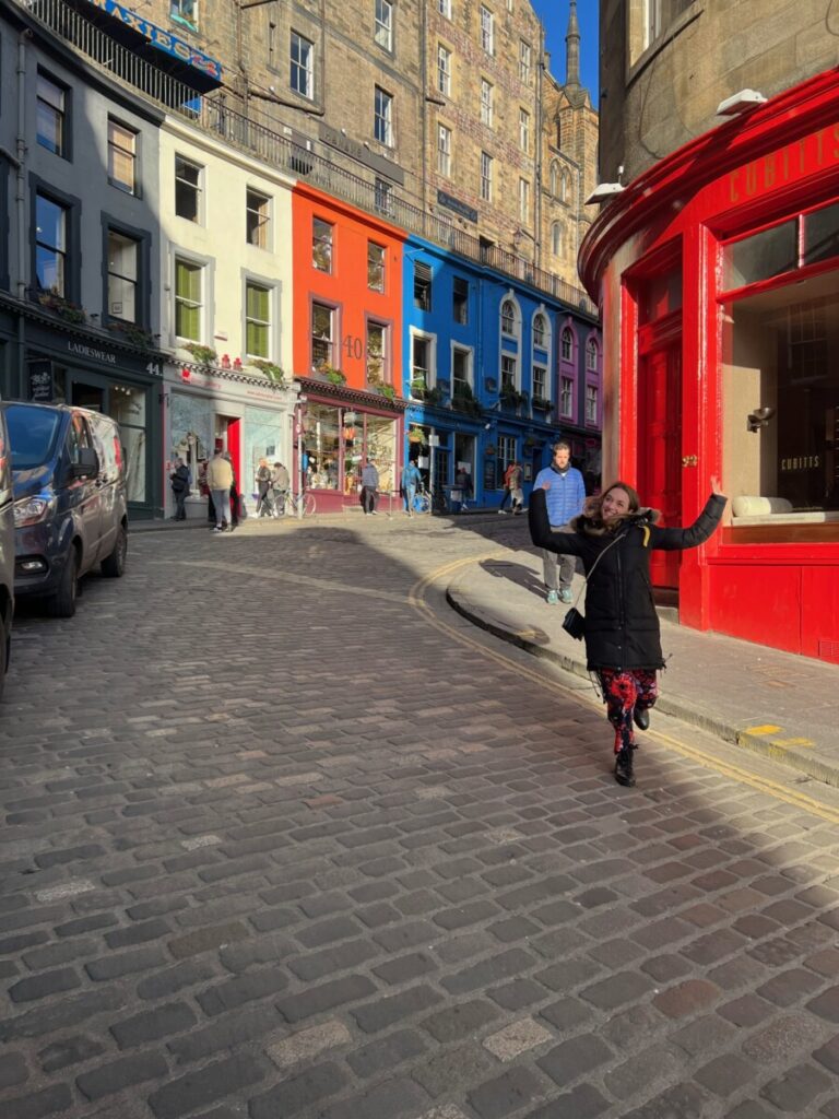 Me strolling down Victoria Lane, Edinburgh