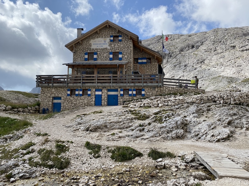 A rifugio in the Dolomites