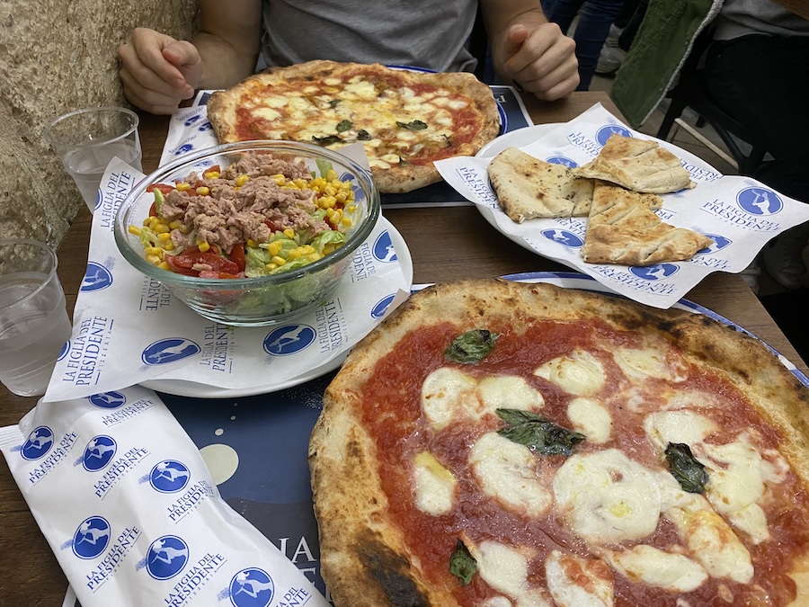 Pizza at La Figlia del Presidente on a long weekend in Naples