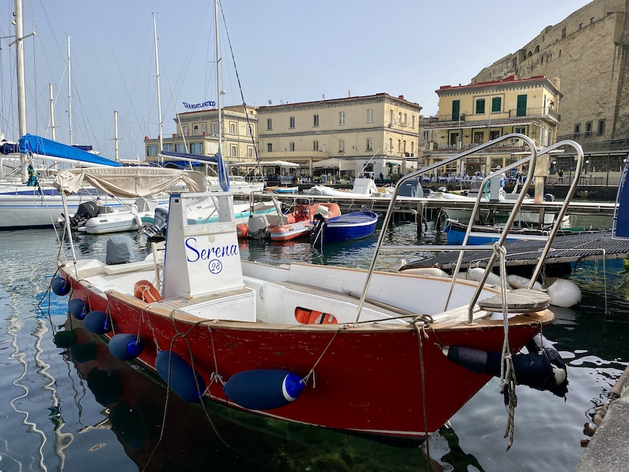 A boat in Naples, Italy