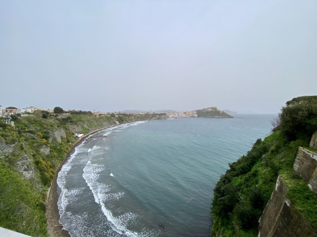 A view from the viewpoint in Procida, Italy