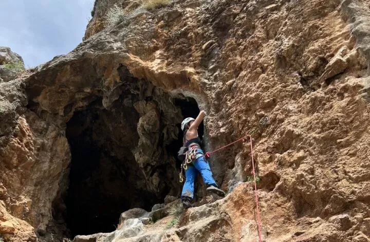 Learning to climb outdoors in Kalymnos